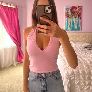 Pink Halter Top from White Fox Boutique